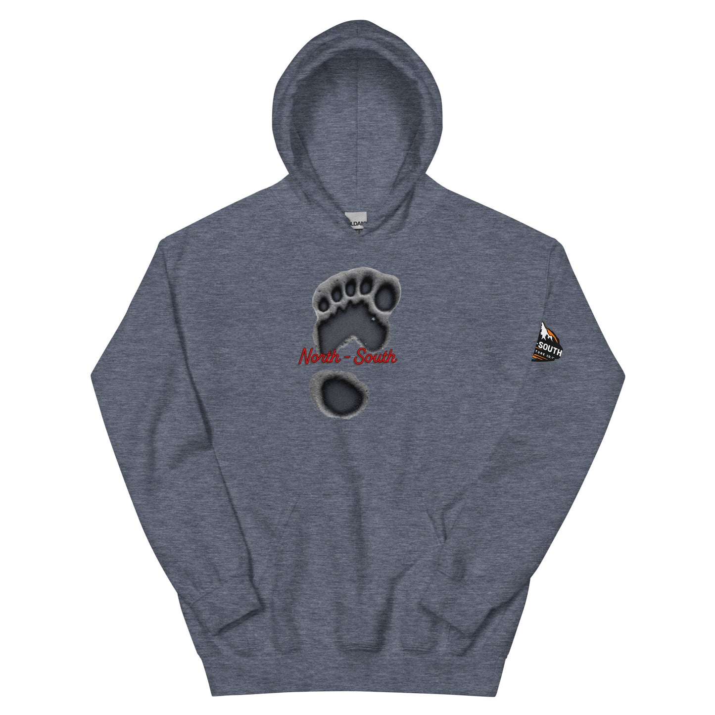 North-South Bigfoot Print Hoodie