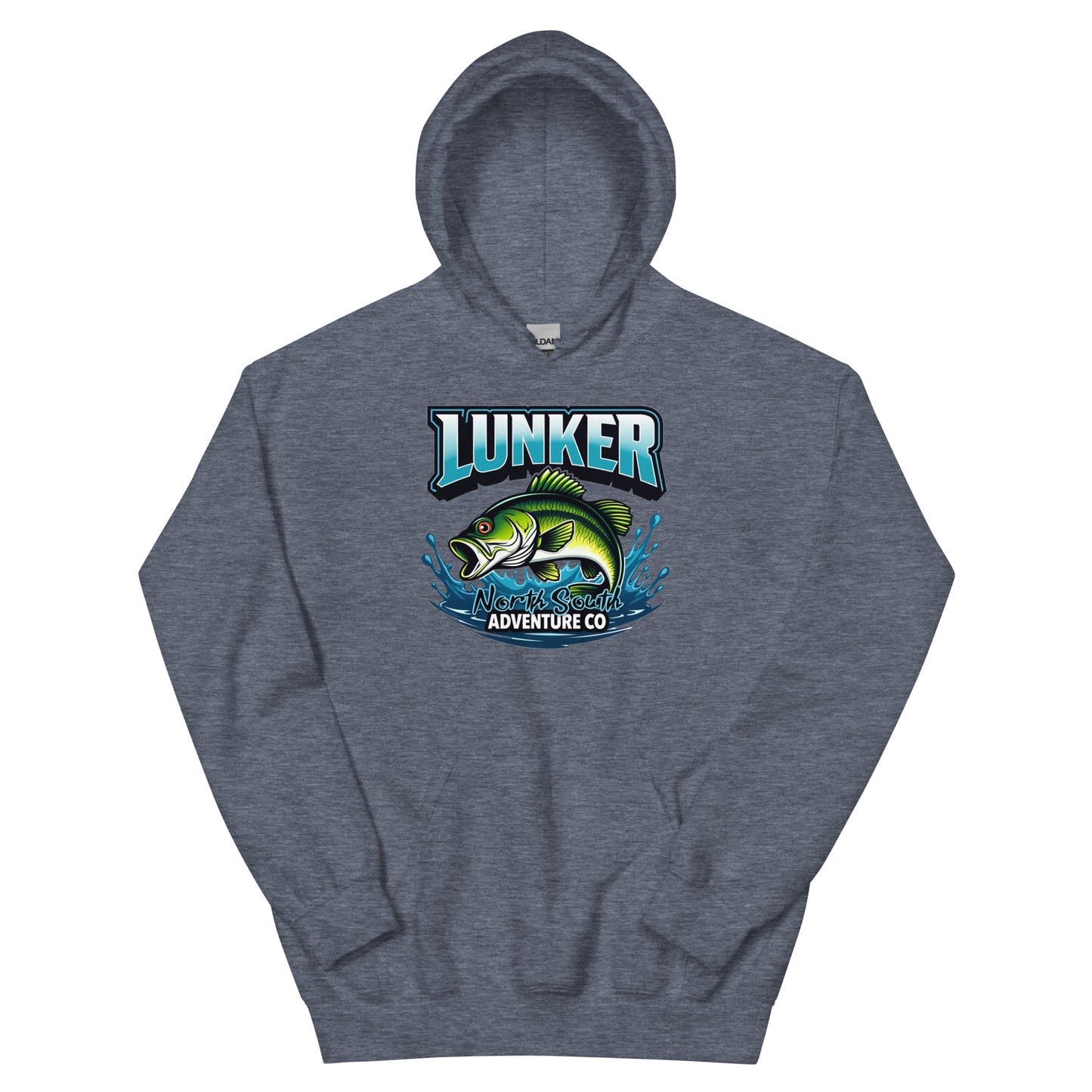 North-South Lunker Bass Fishing  Hoodie