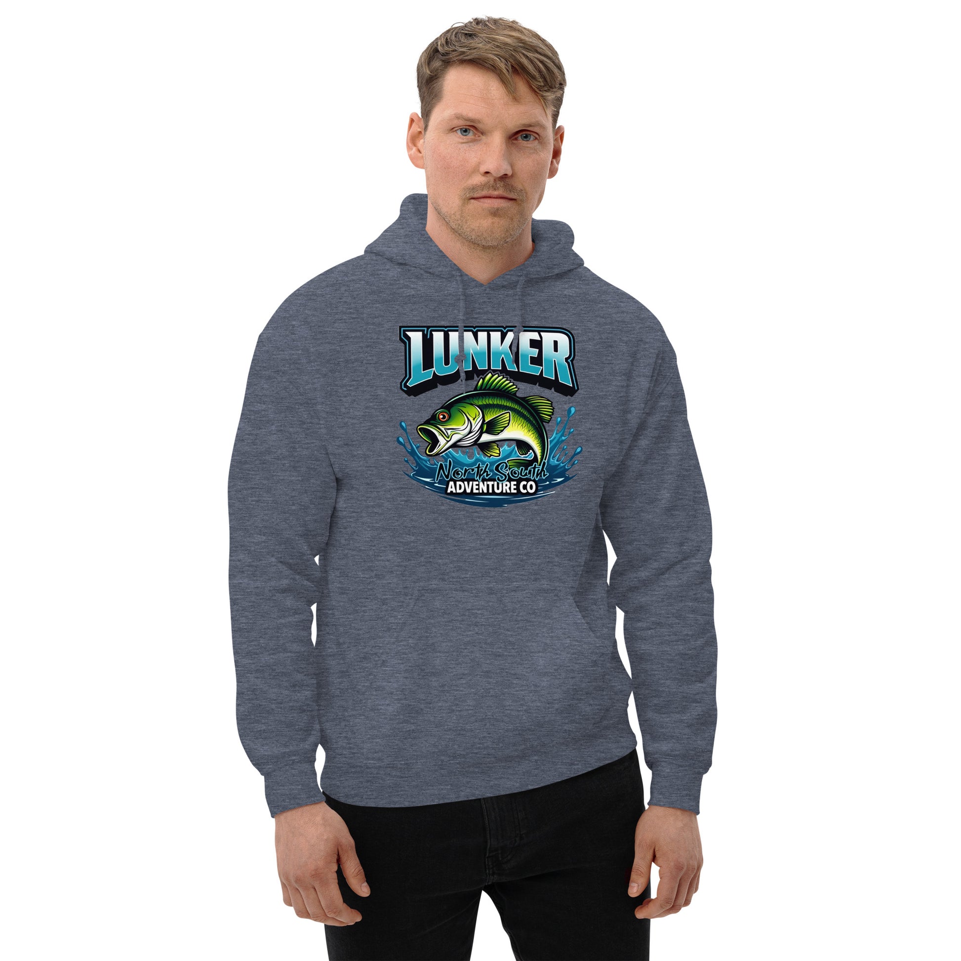 North-South Lunker Bass Fishing  Hoodie