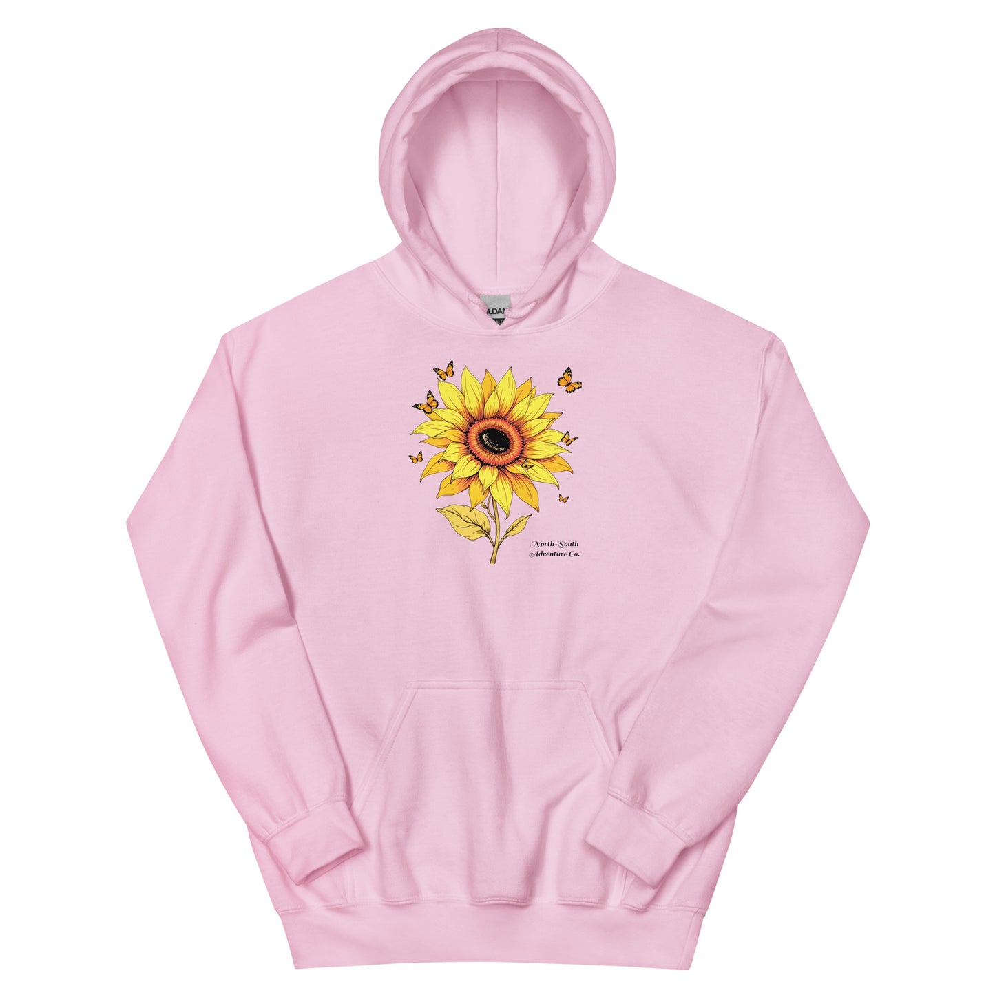 North-South Sunflower Butterfly Women's Hoodie