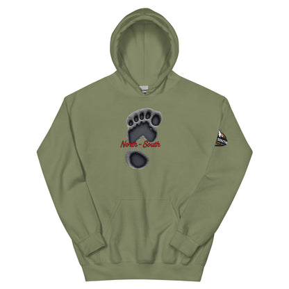 North-South Bigfoot Print Hoodie