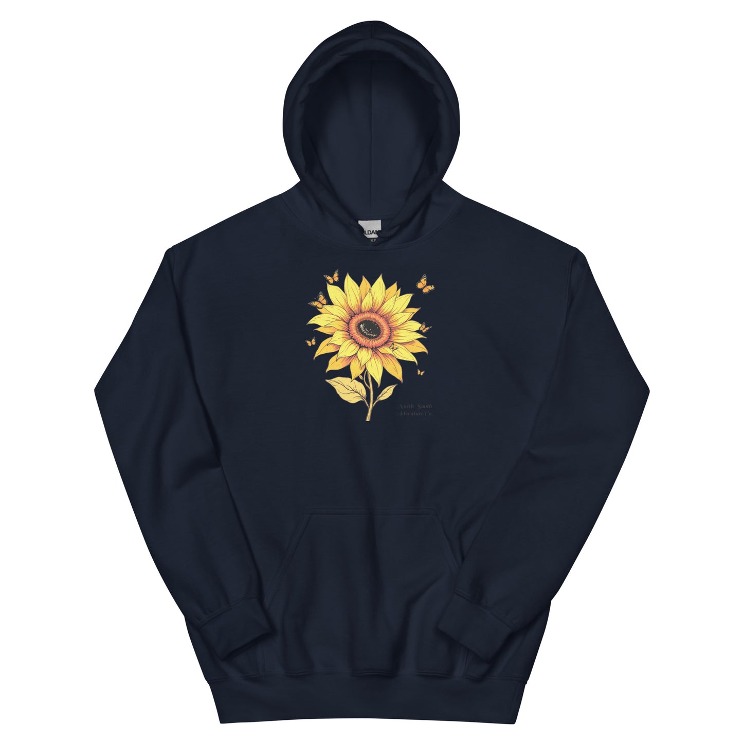 North-South Sunflower Butterfly Women's Hoodie