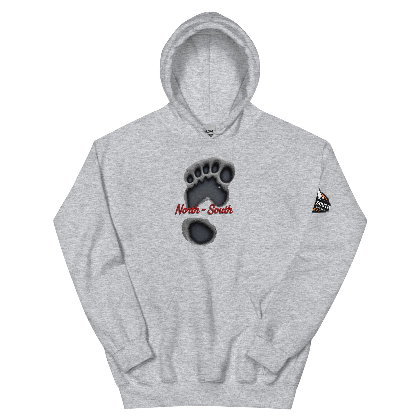 North-South Bigfoot Print Hoodie