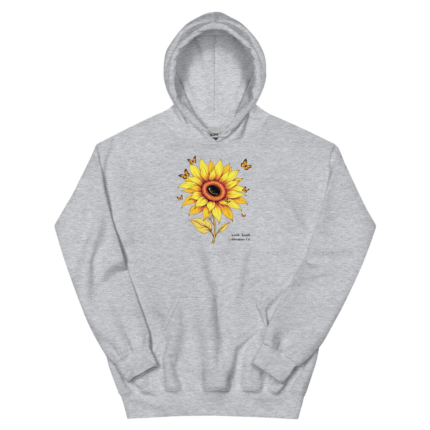 North-South Sunflower Butterfly Women's Hoodie