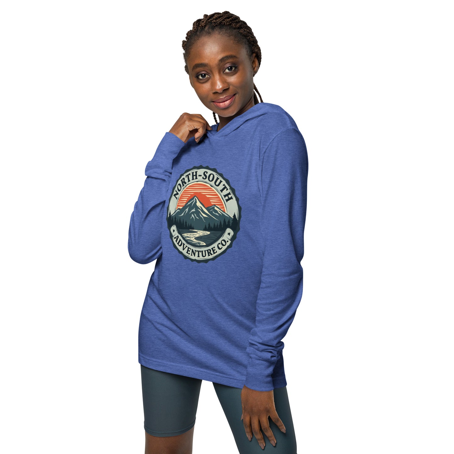 North-South Mountain Rise Hooded Long Sleeve Shirt