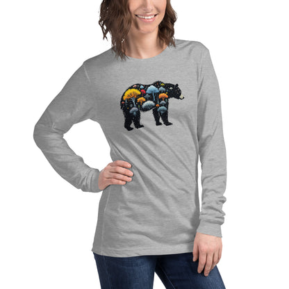 North-South Nature Bear Woman's Long Sleeve Shirt