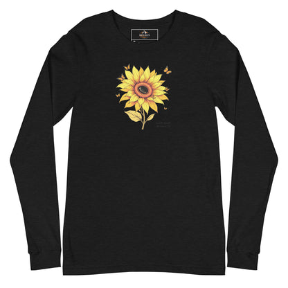 North-South Sunflower Butterfly Women's Long Sleeve Shirt