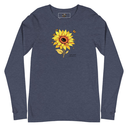 North-South Sunflower Butterfly Women's Long Sleeve Shirt