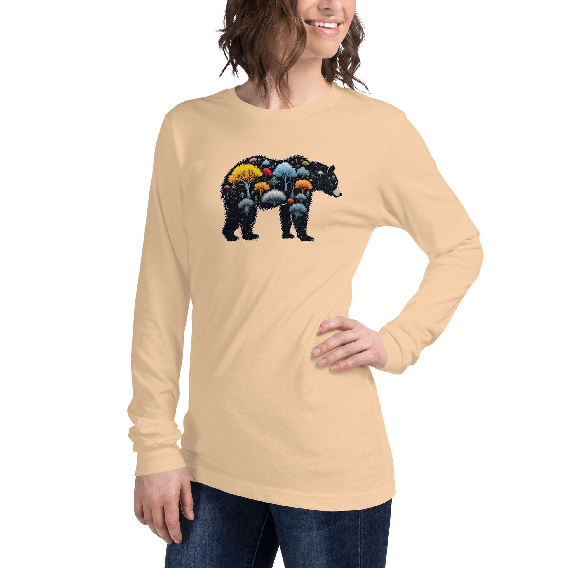 North-South Nature Bear Woman's Long Sleeve Shirt