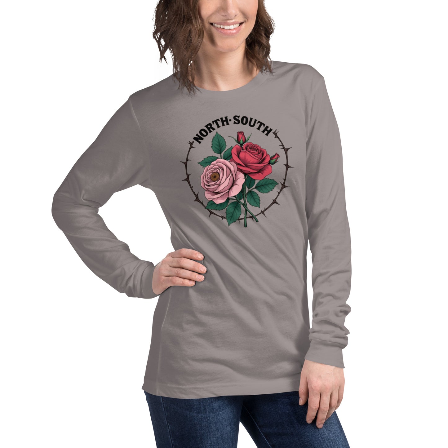 North-South Women's Rose Long Sleeve Tee