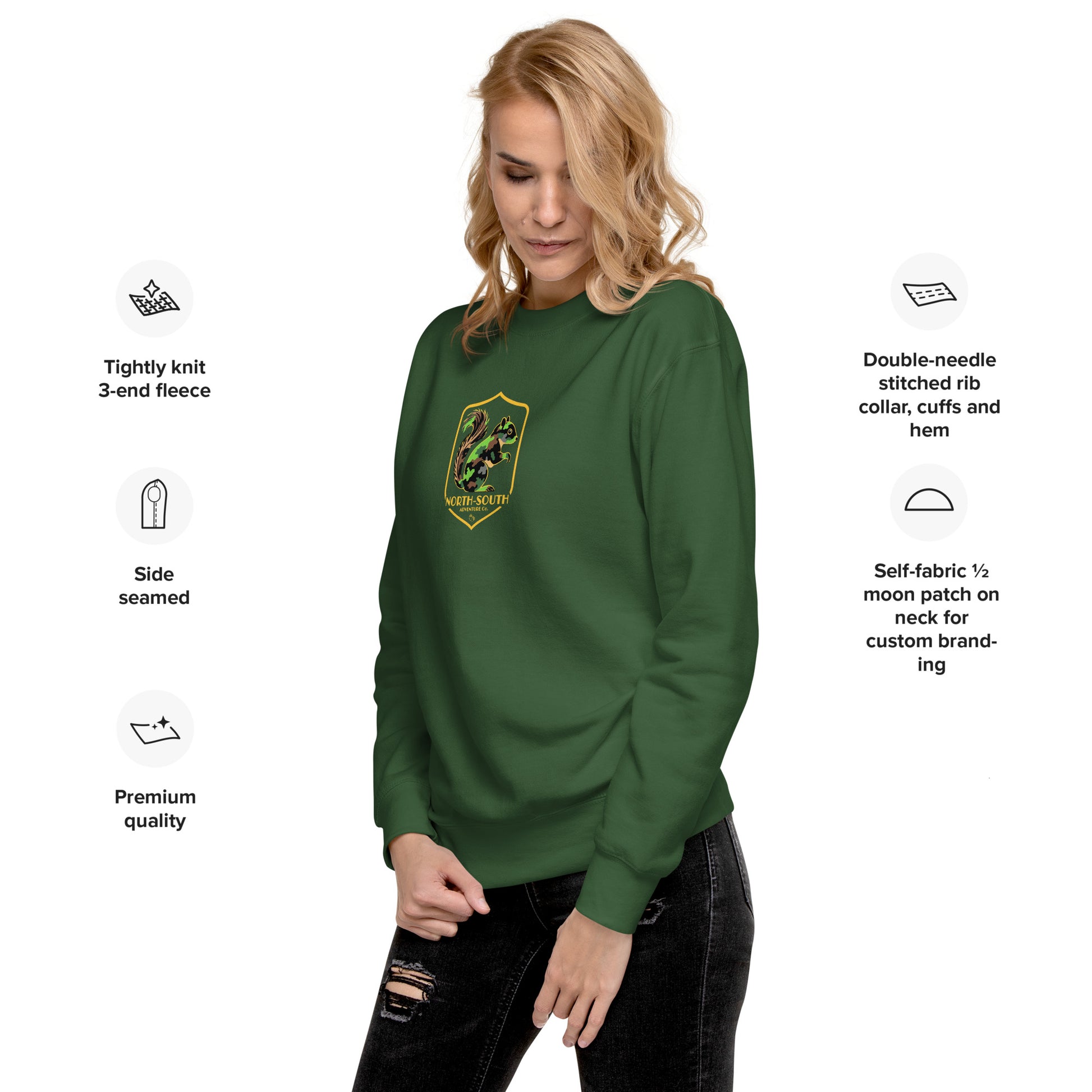 North-South Camo Squirrel Premium Sweatshirt