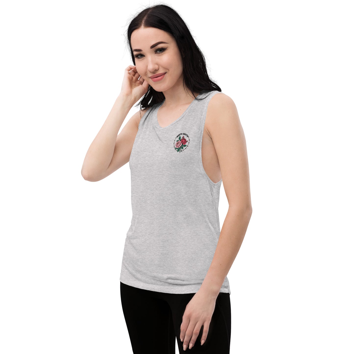 Women's tank top, muscle, tee, soft, athletic, gym wear, north south ladies'