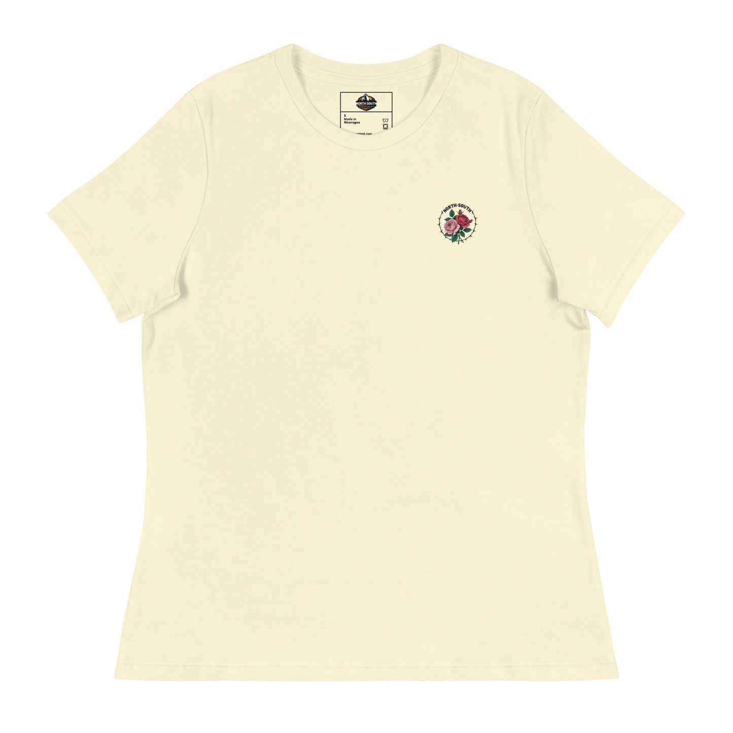 North-South Rose Chest Logo Women's Tee