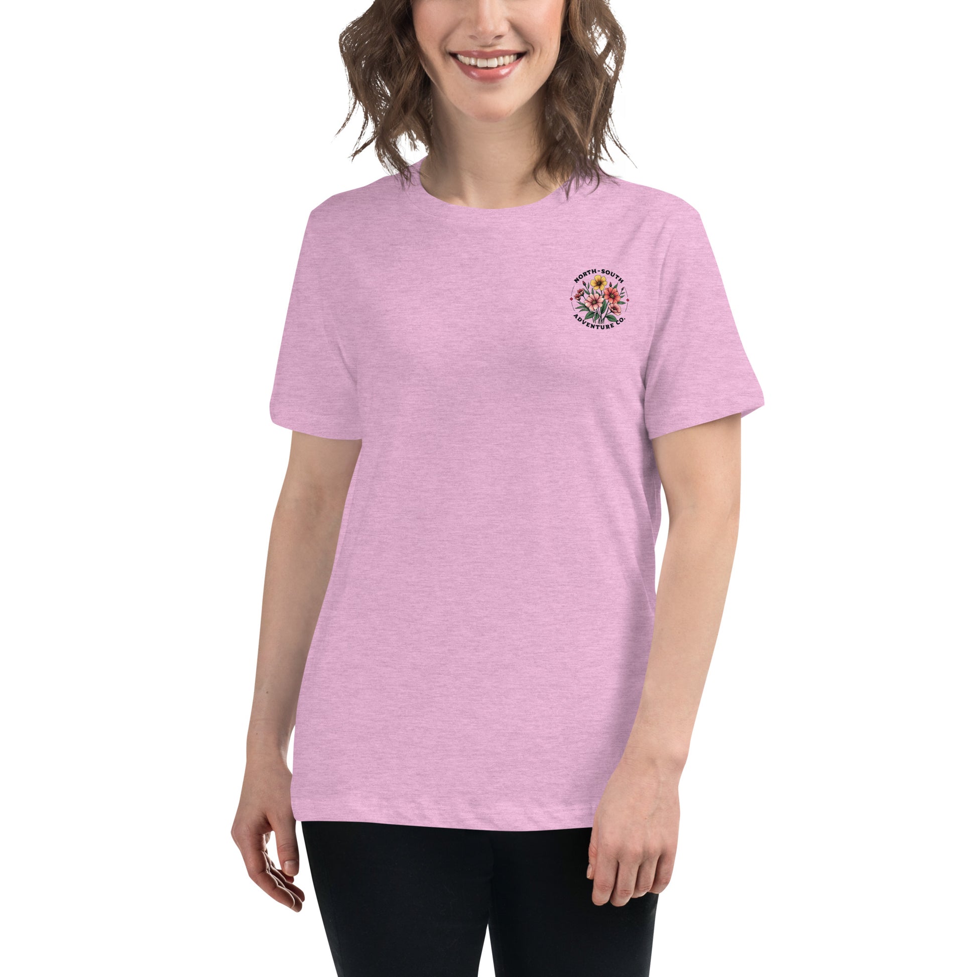 North-South Wildflower Chest Logo Women's Relaxed Tee