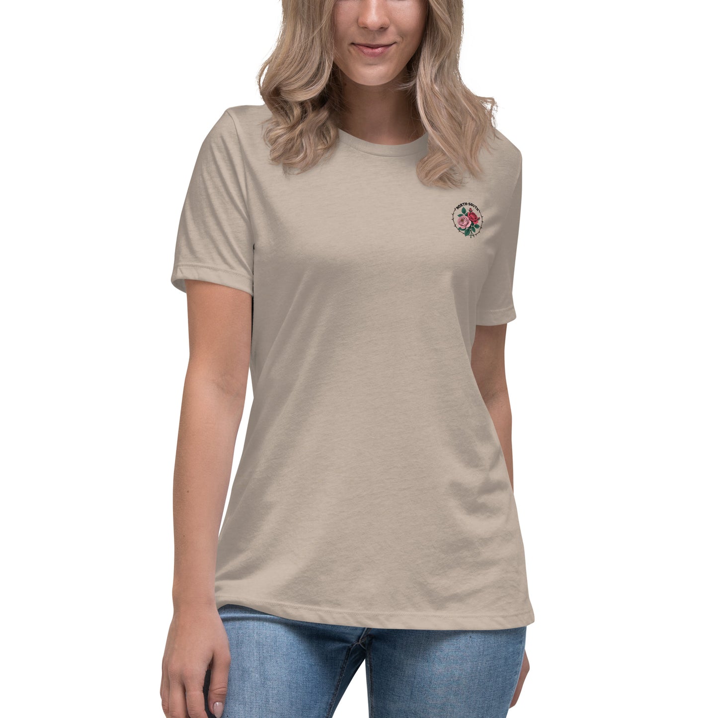 North-South Rose Chest Logo Women's Tee