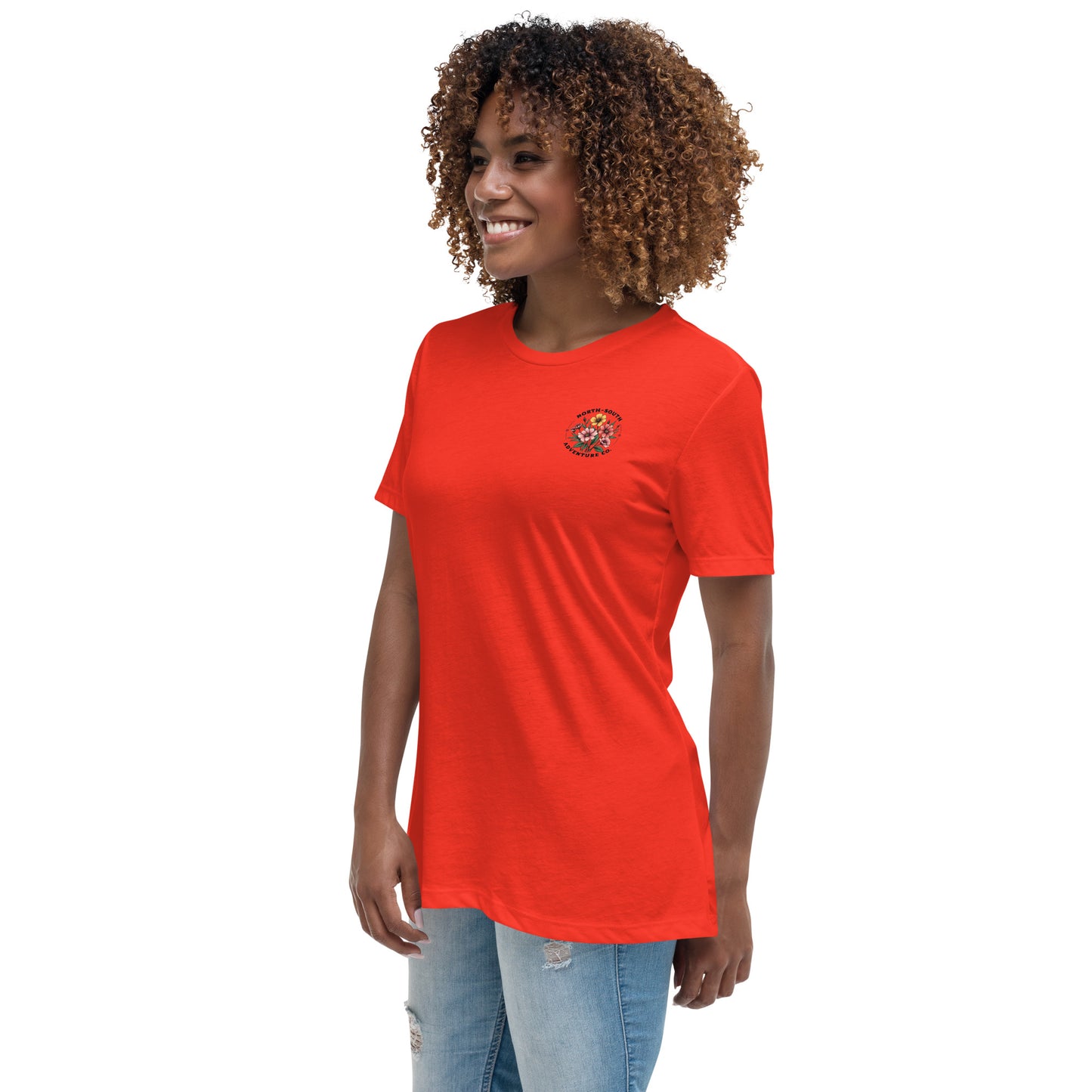 North-South Wildflower Chest Logo Women's Relaxed Tee