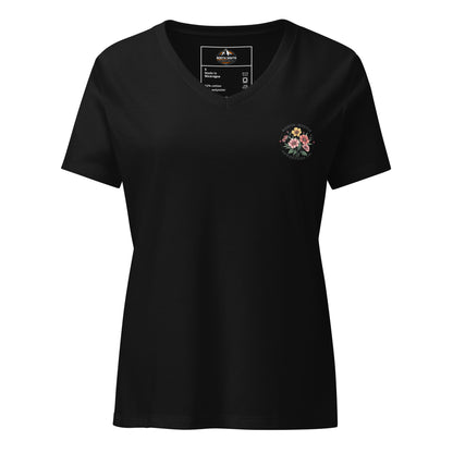 North-South wildflower Women’s Relaxed V-neck t-shirt, summer, soft, ladies, heather
