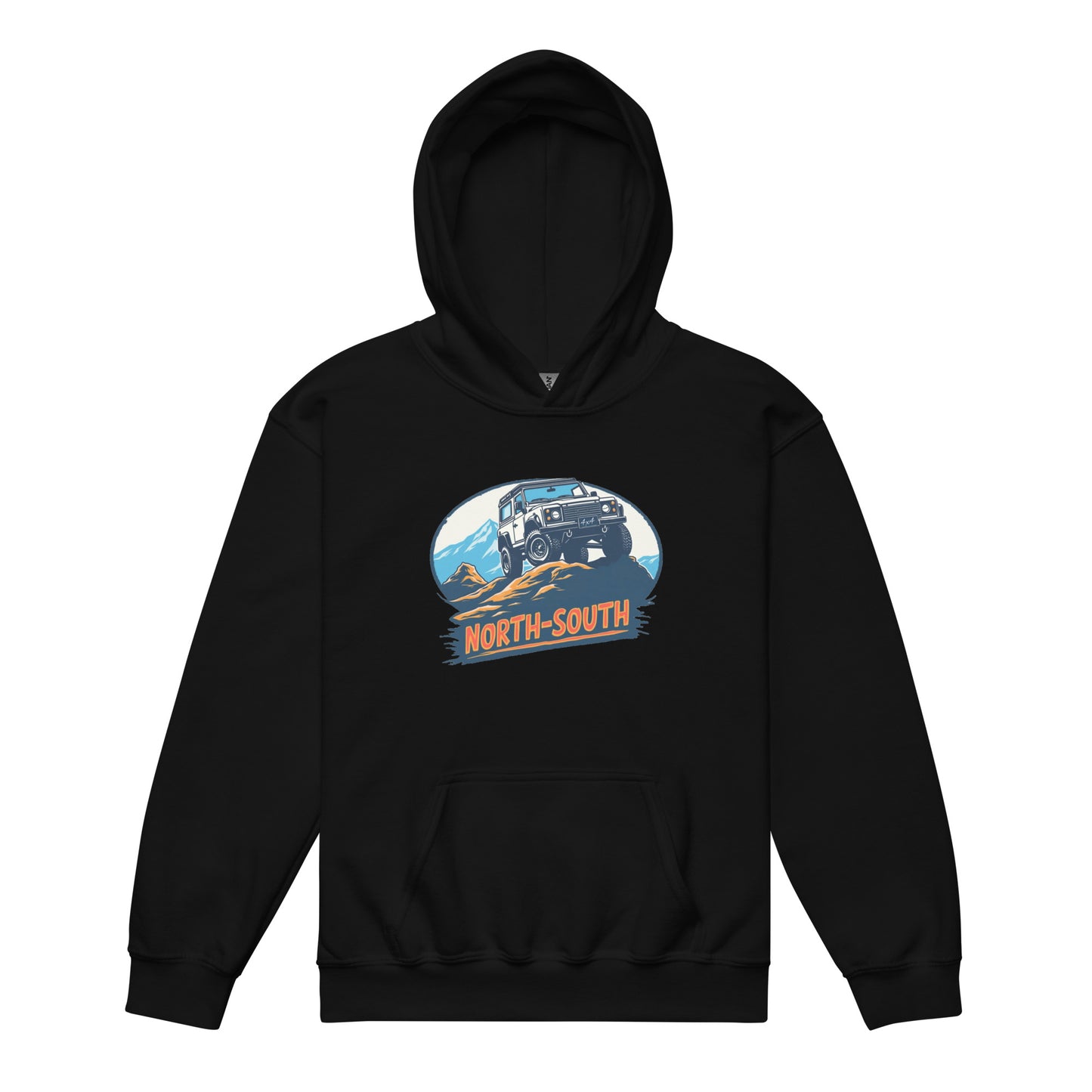 North-South Mountain 4x4 Kids Heavy Blend Hoodie